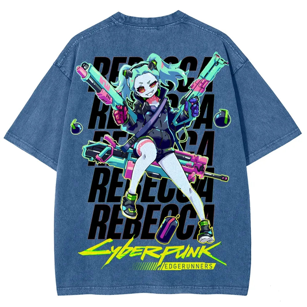 Cyberpunk Unisex Fit Washed T-Shirt 25 7  8558