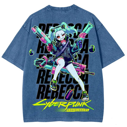 Cyberpunk Unisex Fit Washed T-Shirt 25 7  8558