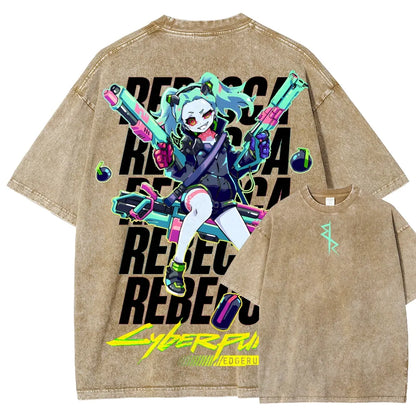 Cyberpunk Unisex Fit Washed T-Shirt 25 7  8558