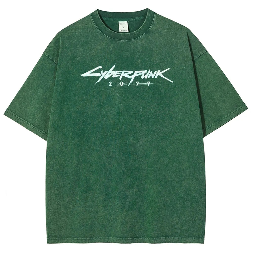 Cyberpunk Unisex Fit Washed T-Shirt 2511  3353