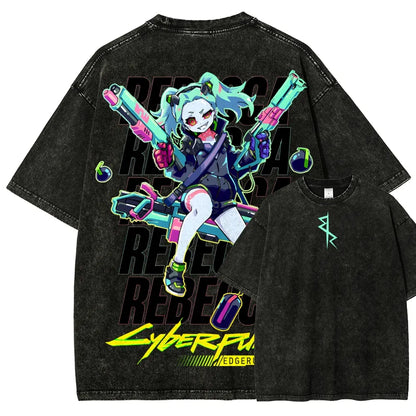 Cyberpunk Unisex Fit Washed T-Shirt 25 7  8558
