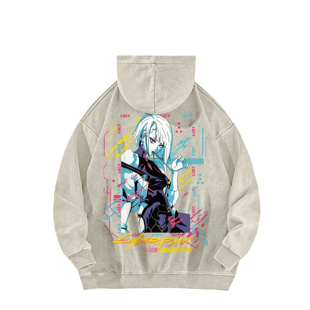 Cyberpunk: Edgerunners Casual Washed Hoodie 25 8 14756