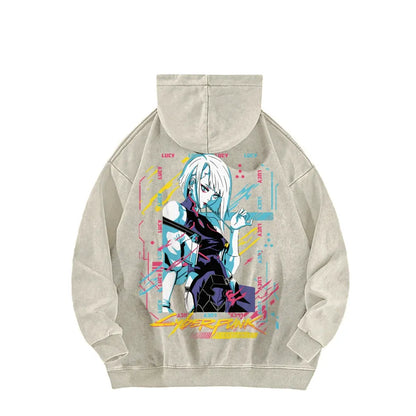 Cyberpunk: Edgerunners Casual Washed Hoodie 25 8 14756