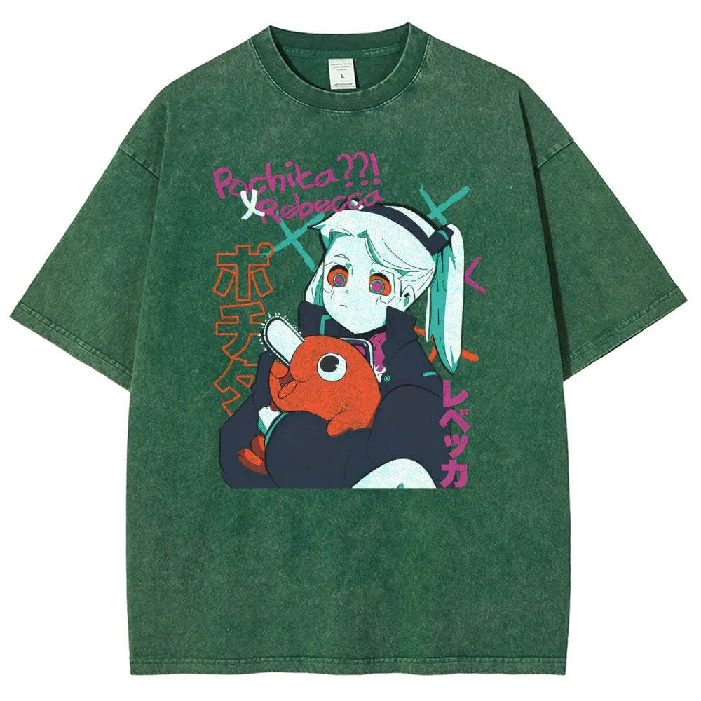 Cyberpunk Edgerunner Unisex Fit Washed T-Shirt 25 9  6633