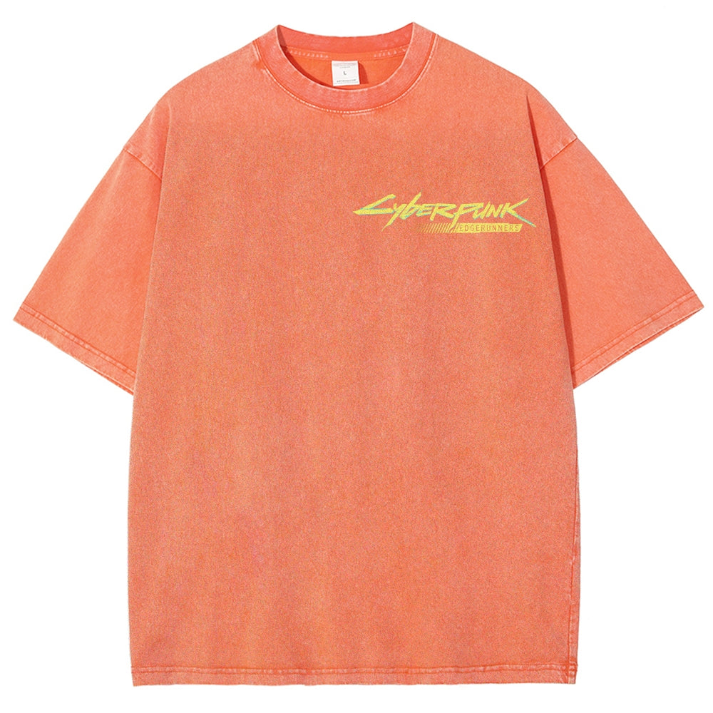 Cyberpunk Unisex Fit Washed T-Shirt 25 8   978