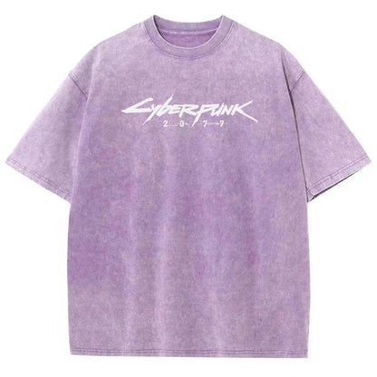Cyberpunk Unisex Fit Washed T-Shirt 2511  3353