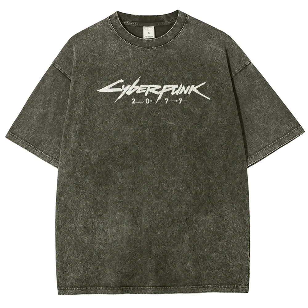 Cyberpunk Unisex Fit Washed T-Shirt 2511  3353