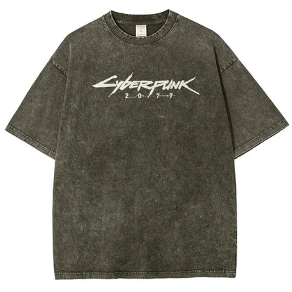 Cyberpunk Unisex Fit Washed T-Shirt 2511  3353