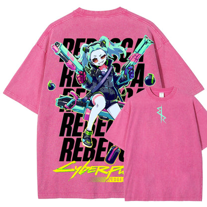 Cyberpunk Unisex Fit Washed T-Shirt 25 7  8558
