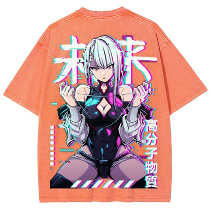 Cyberpunk Unisex Fit Washed T-Shirt 25 8  729