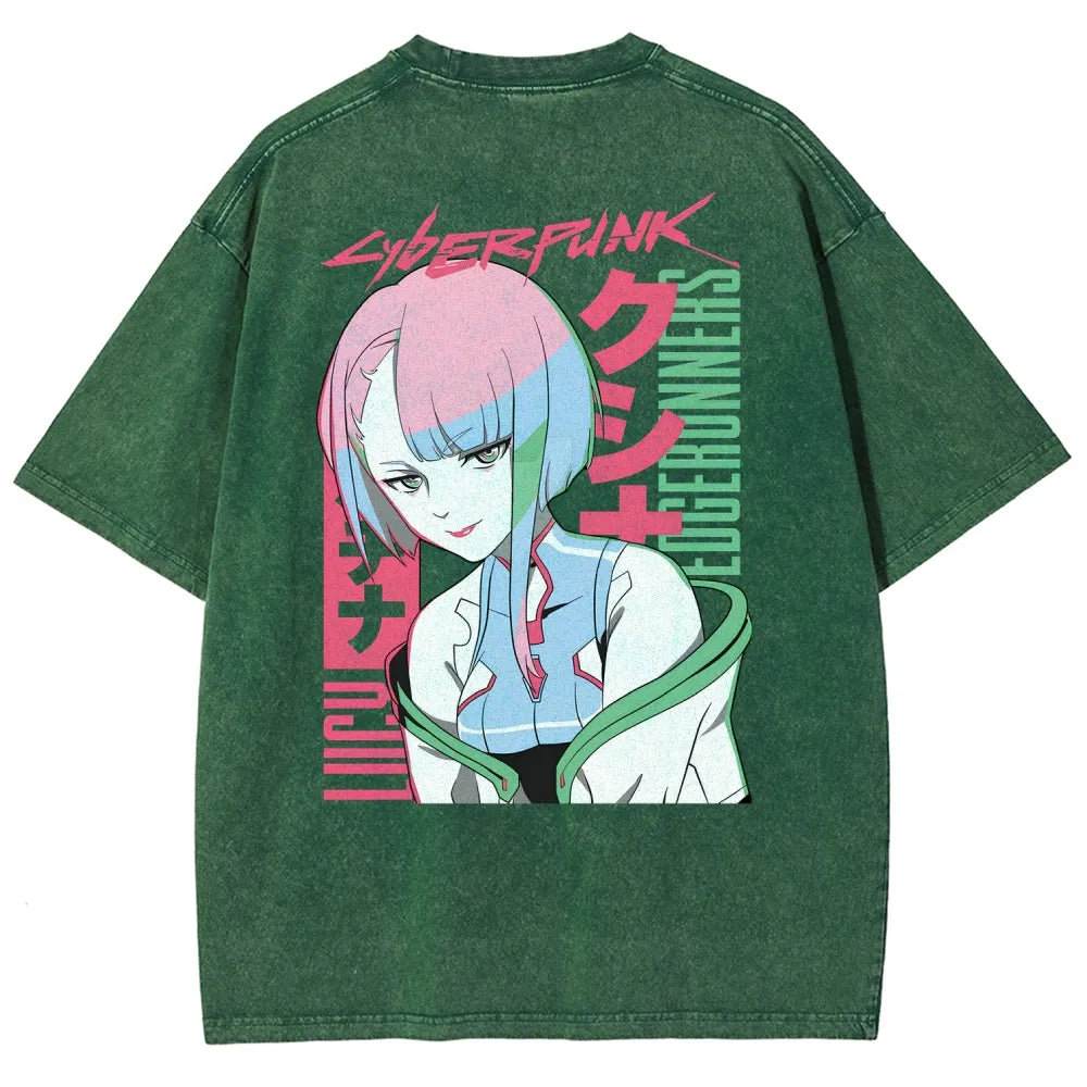 Cyberpunk Edgerunner Unisex Fit Washed T-Shirt 25 9  66