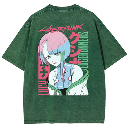 Cyberpunk Edgerunner Unisex Fit Washed T-Shirt 25 9  66