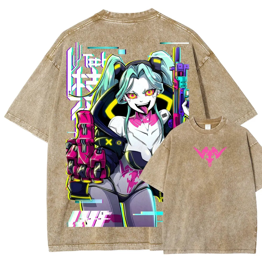Cyberpunk Unisex Fit Washed T-Shirt 25 8  7278