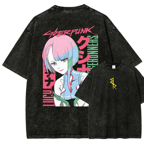 Cyberpunk Edgerunner Unisex Fit Washed T-Shirt 25 9  66