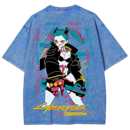 Cyberpunk Unisex Fit Washed T-Shirt 25 8 14795