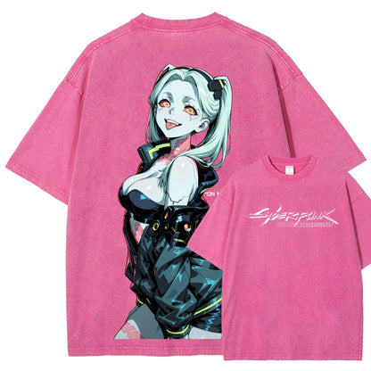 Cyberpunk Edgerunners Unisex Fit Washed T-Shirt 26 1  134