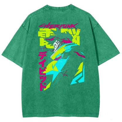 Cyberpunk Edgerunner Unisex Fit Washed T-Shirt 25 9  66 4