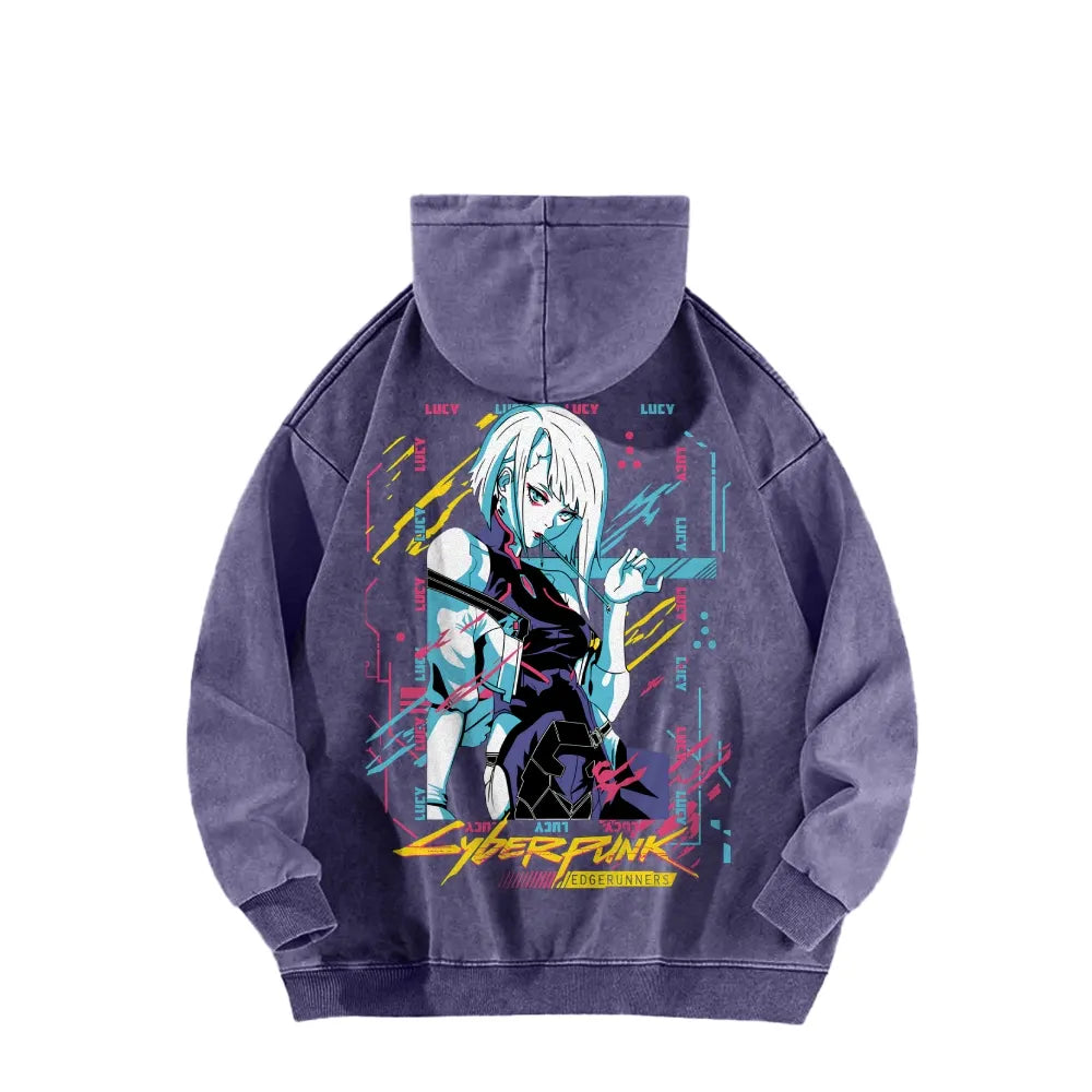 Cyberpunk: Edgerunners Casual Washed Hoodie 25 8 14756