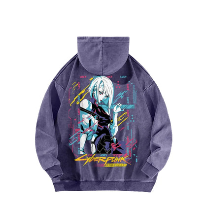 Cyberpunk: Edgerunners Casual Washed Hoodie 25 8 14756
