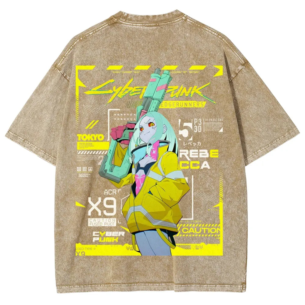 Cyberpunk Unisex Fit Washed T-Shirt 25 7 38371