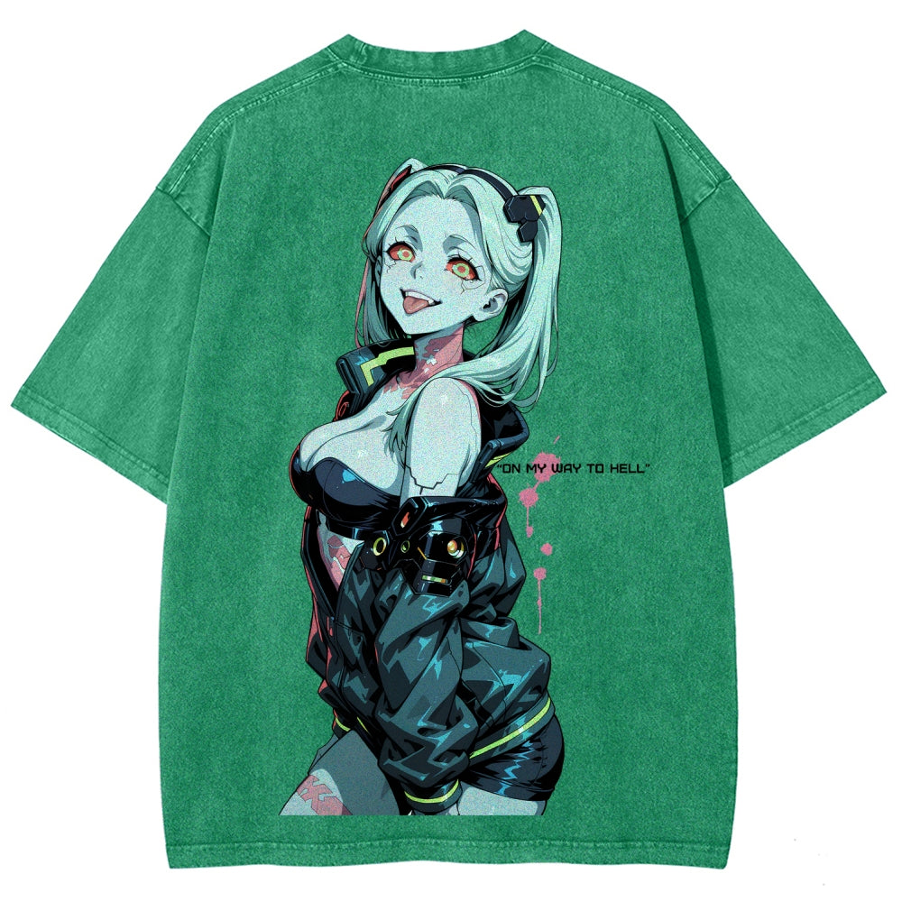 Cyberpunk Edgerunners Unisex Fit Washed T-Shirt 26 1  134