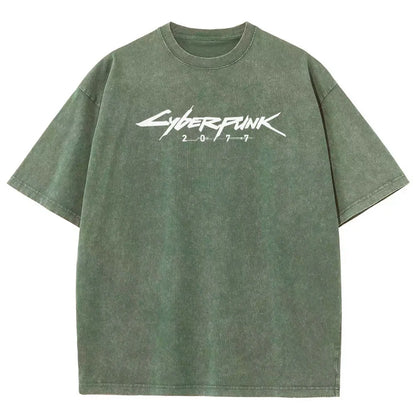 Cyberpunk Unisex Fit Washed T-Shirt 2511  3353