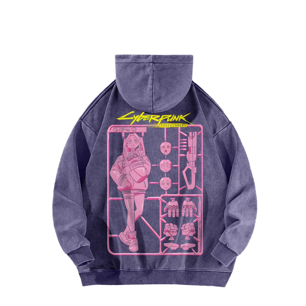 Cyberpunk: Edgerunners Casual Washed Hoodie 25 8 11275