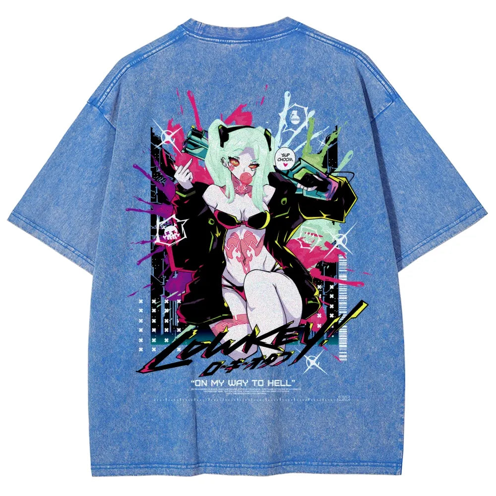 Cyberpunk Unisex Fit Washed T-Shirt 25 8 1458