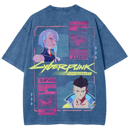Cyberpunk Unisex Fit Washed T-Shirt 25 8   978