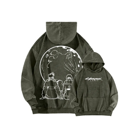 Cyberpunk Unisex washed sweatshirts 2511  456
