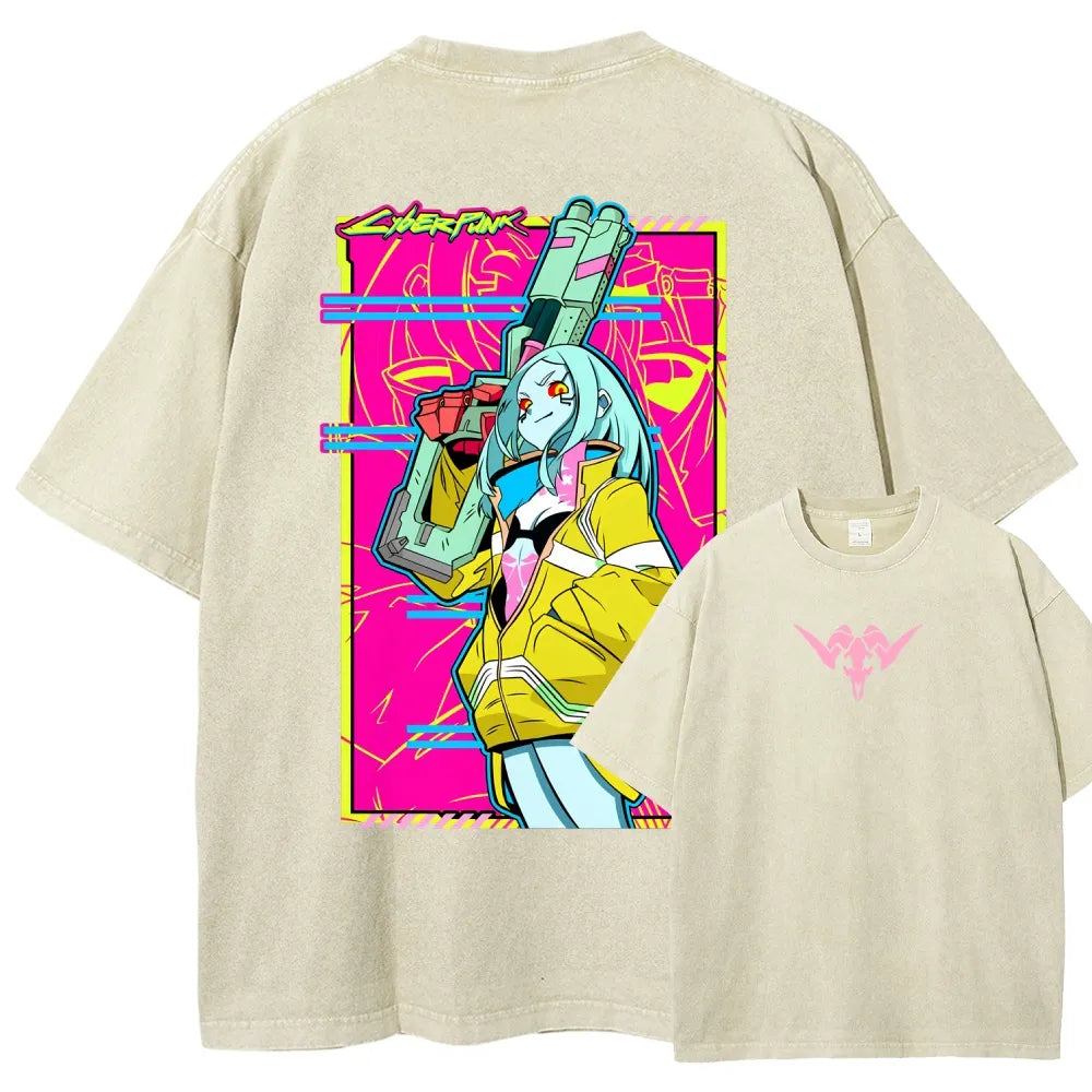 Cyberpunk Edgerunner Unisex Fit Washed T-Shirt 25 9  6595