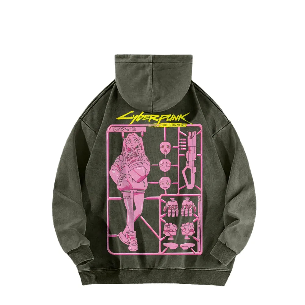 Cyberpunk: Edgerunners Casual Washed Hoodie 25 8 11275