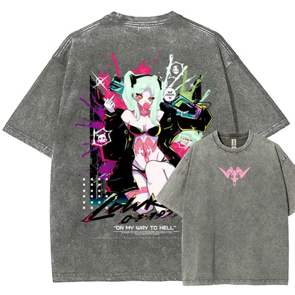 Cyberpunk Unisex Fit Washed T-Shirt 25 8 1458