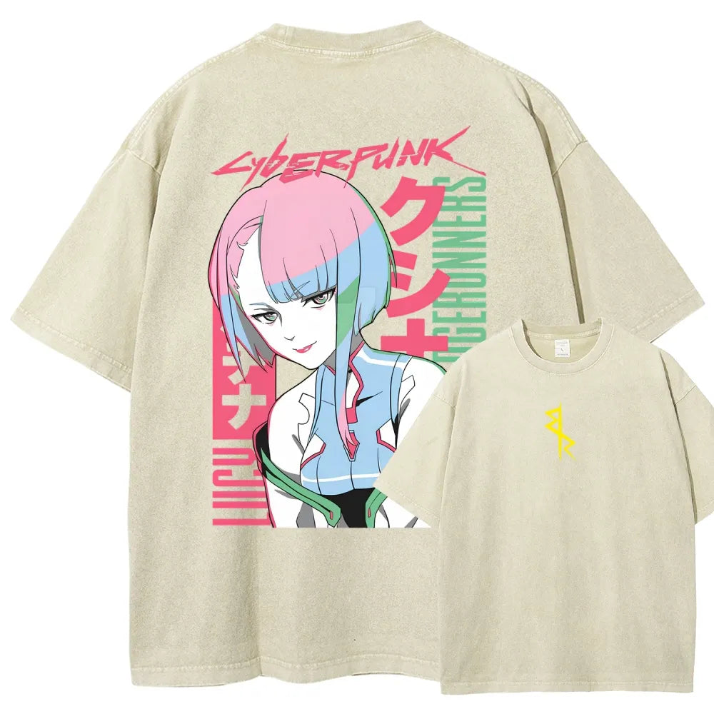 Cyberpunk Edgerunner Unisex Fit Washed T-Shirt 25 9  66