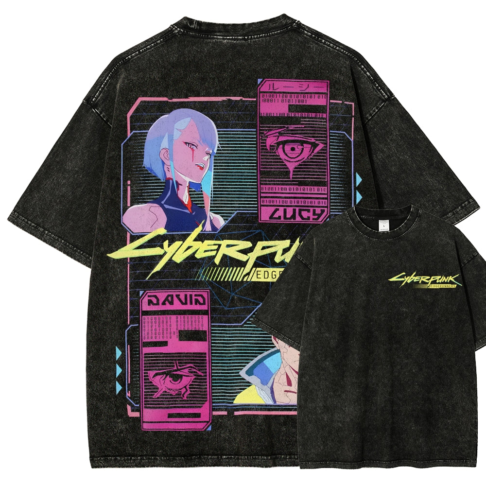 Cyberpunk Unisex Fit Washed T-Shirt 25 8   978
