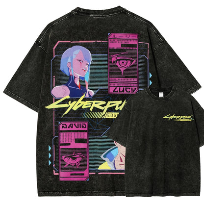 Cyberpunk Unisex Fit Washed T-Shirt 25 8   978