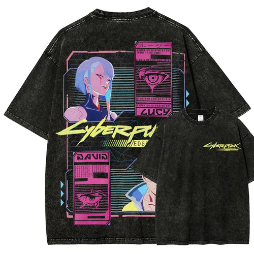 Cyberpunk Unisex Fit Washed T-Shirt 25 8   978