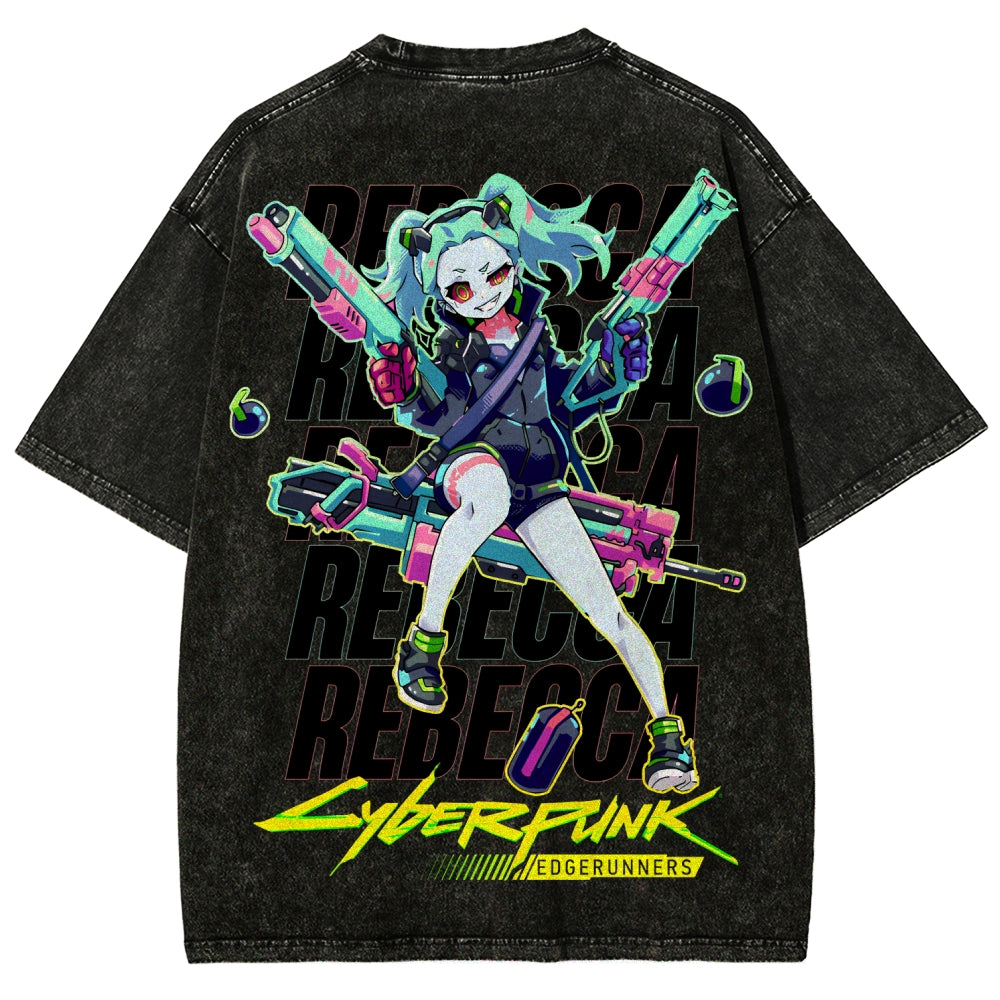Cyberpunk Unisex Fit Washed T-Shirt 25 7  8558
