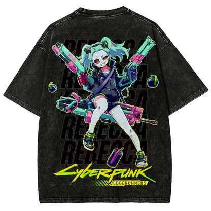 Cyberpunk Unisex Fit Washed T-Shirt 25 7  8558