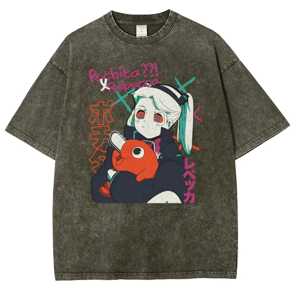Cyberpunk Edgerunner Unisex Fit Washed T-Shirt 25 9  6633