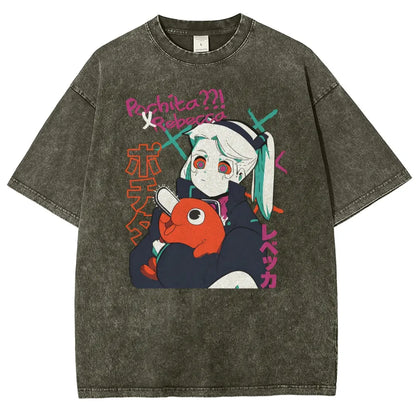 Cyberpunk Edgerunner Unisex Fit Washed T-Shirt 25 9  6633