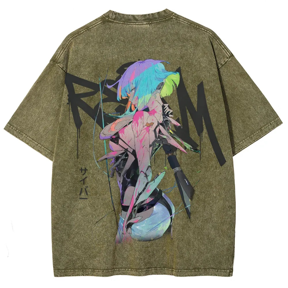 Cyberpunk Unisex Fit Washed T-Shirt 25 7 36872