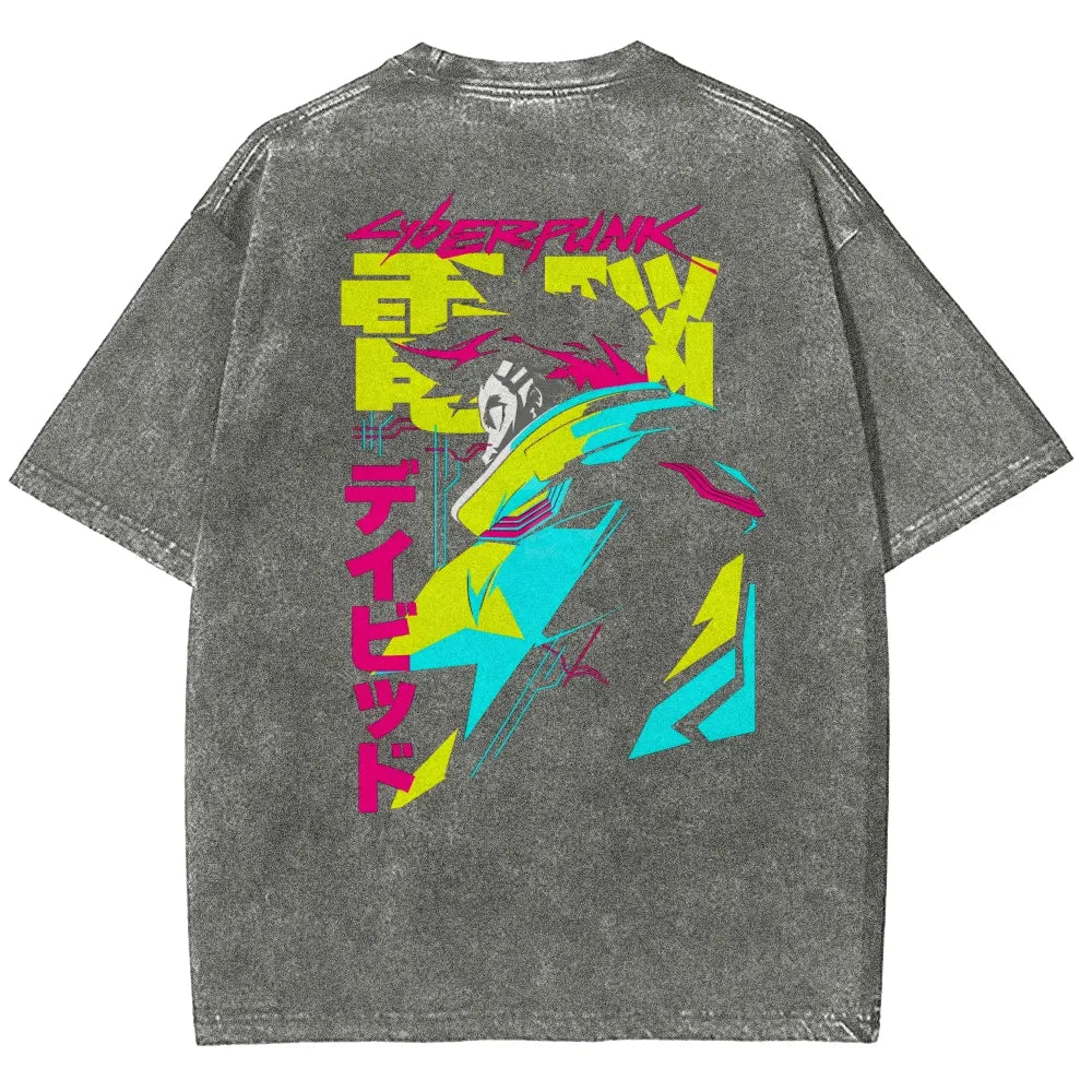 Cyberpunk Edgerunner Unisex Fit Washed T-Shirt 25 9  66 4
