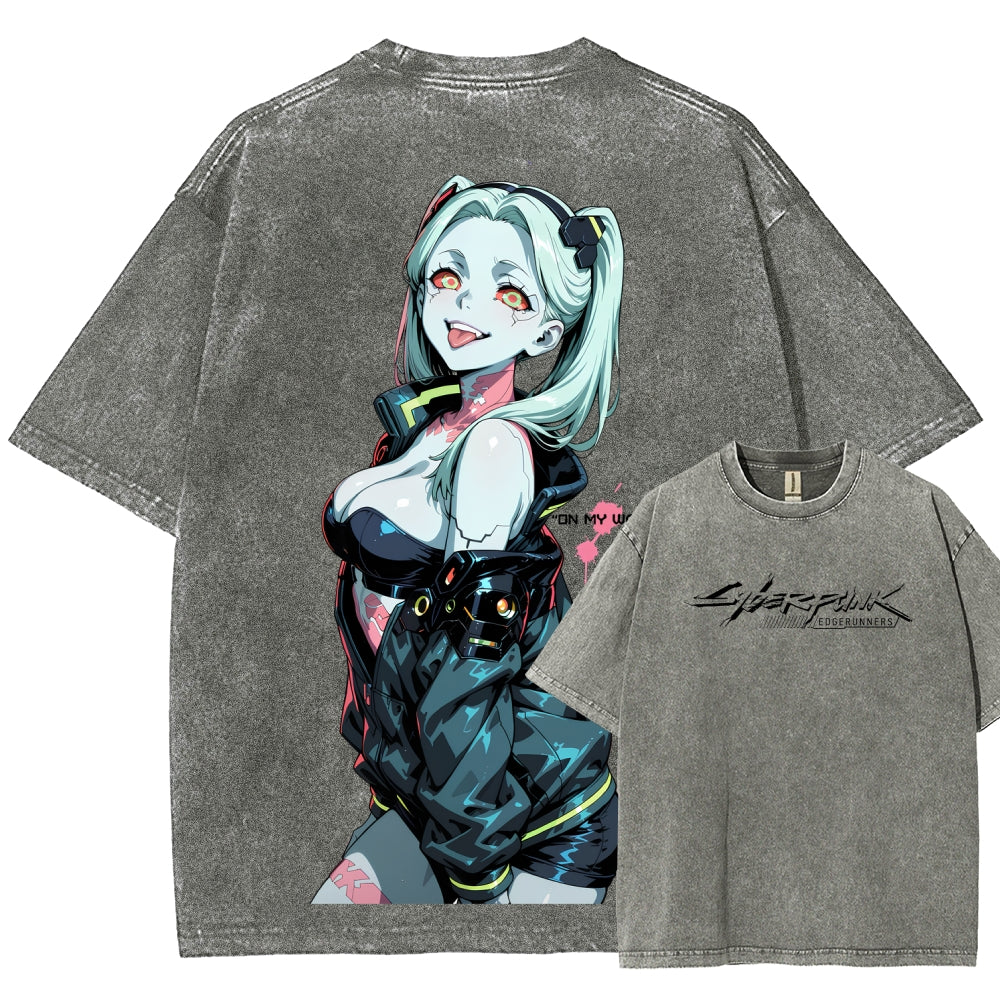 Cyberpunk Edgerunners Unisex Fit Washed T-Shirt 26 1  134