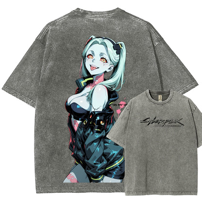 Cyberpunk Edgerunners Unisex Fit Washed T-Shirt 26 1  134