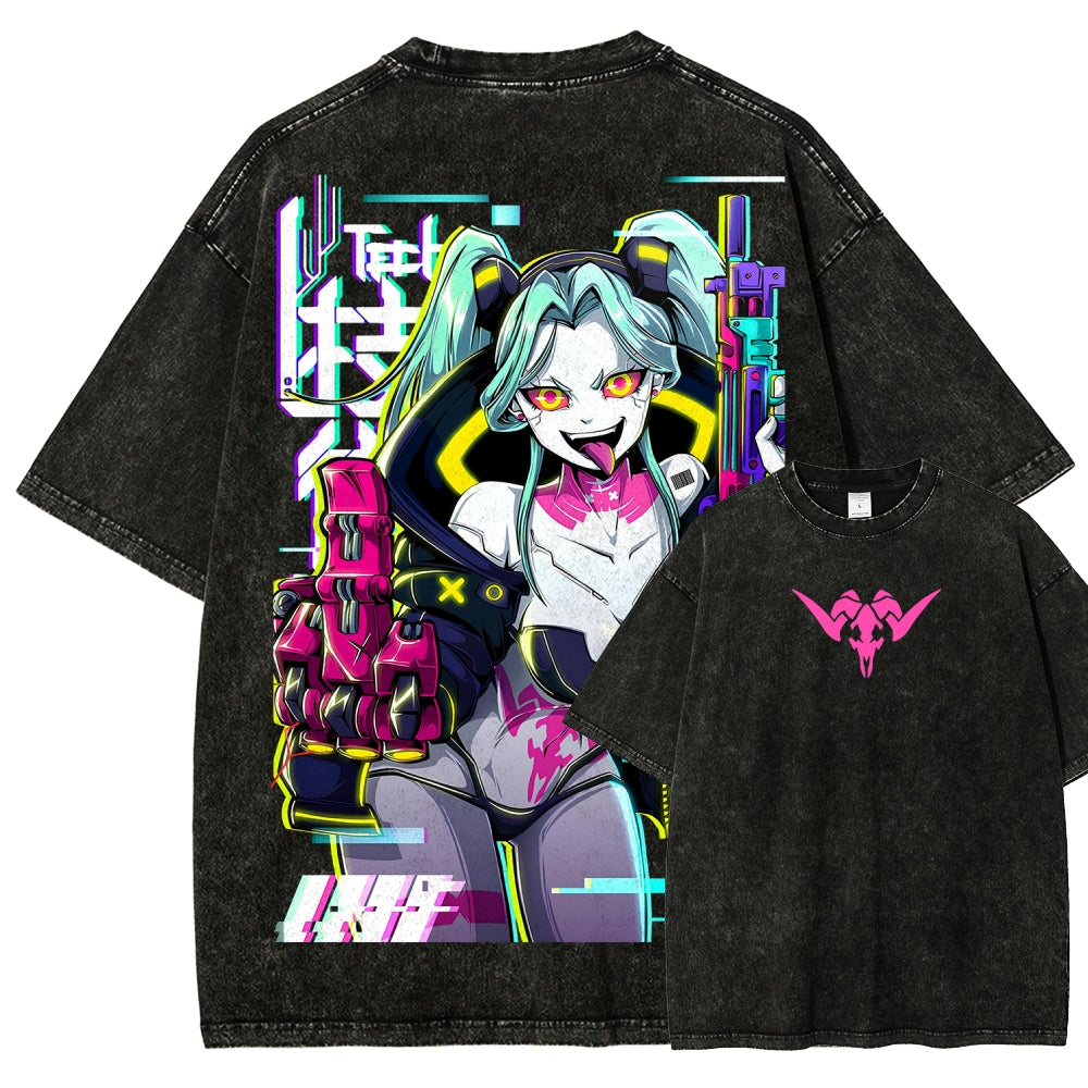 Cyberpunk Unisex Fit Washed T-Shirt 25 8  7278