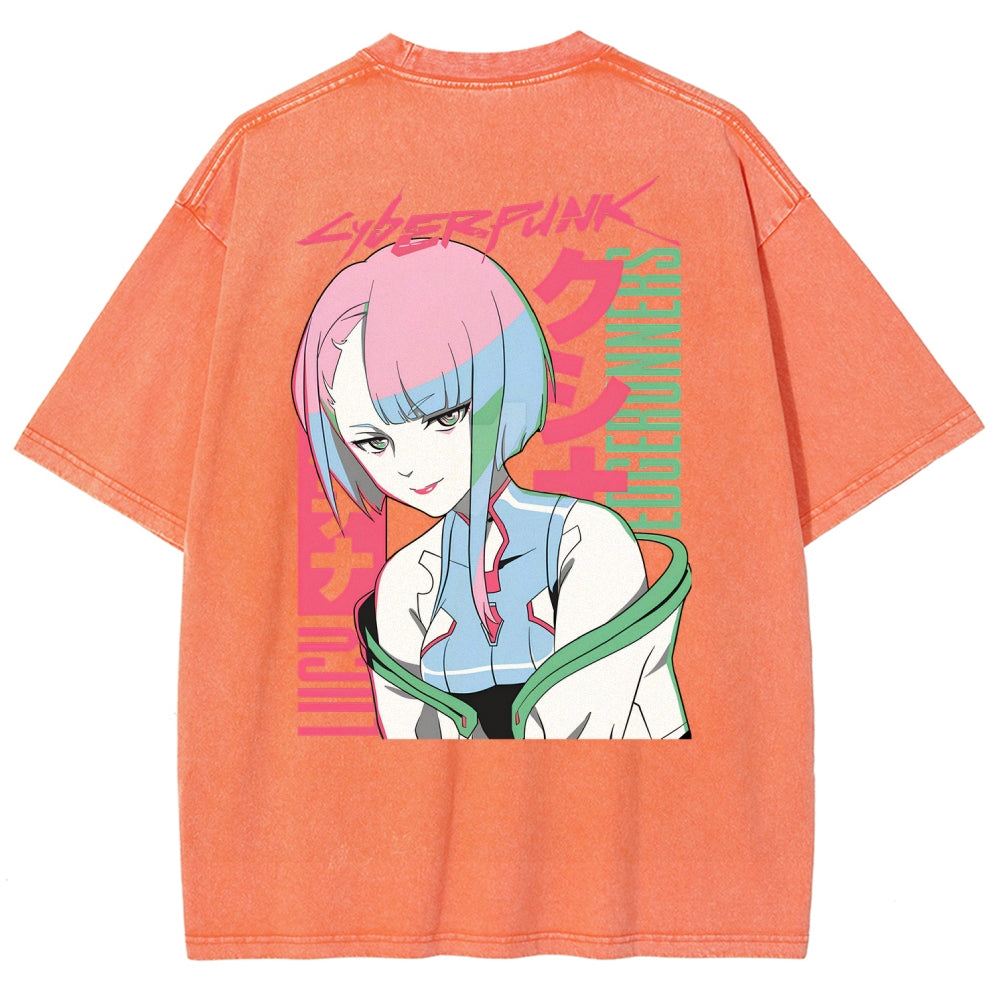 Cyberpunk Edgerunner Unisex Fit Washed T-Shirt 25 9  66