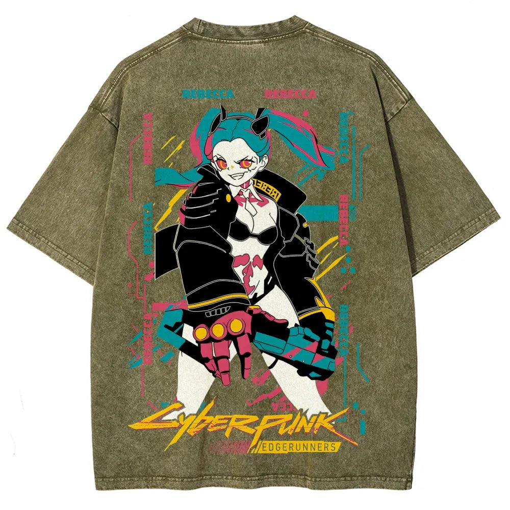 Cyberpunk Unisex Fit Washed T-Shirt 25 8 14795