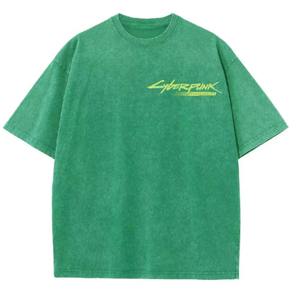Cyberpunk Unisex Fit Washed T-Shirt 25 8   978