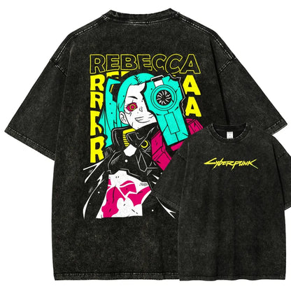 Cyberpunk Edgerunner Unisex Fit Washed T-Shirt 25 9  6616